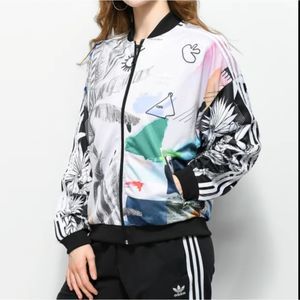 Adidas Women's Colorful Graphic Bomber Jacket
